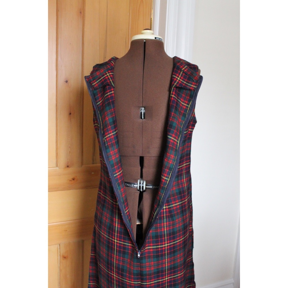 Plaid Retro / Vintage 80s 90s Sheath Dress - Picture 4 of 7